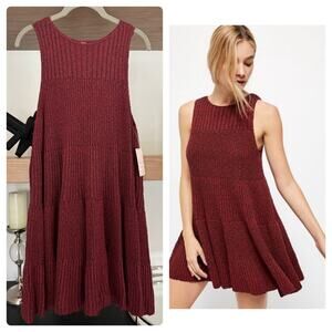 Free People Waterfall Ruffle Dress in Bittersweet Combo